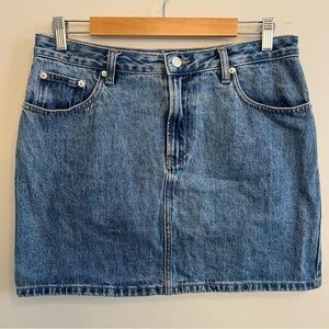 Glassons Classic Blue Denim Mini Skirt Western Jean Summer Essential Elevated
